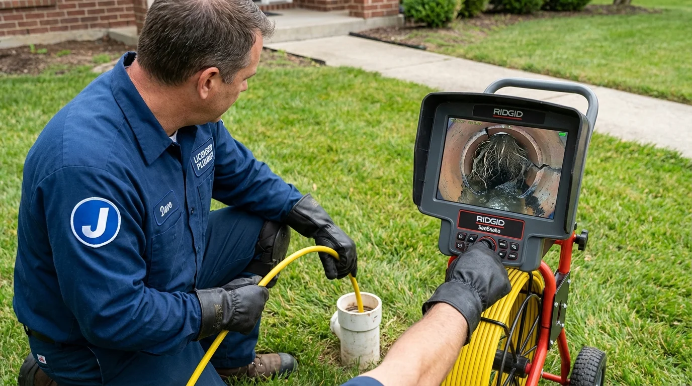 Sewer camera inspection being performed by Johns Plumbing LLC in East Elmhurst
